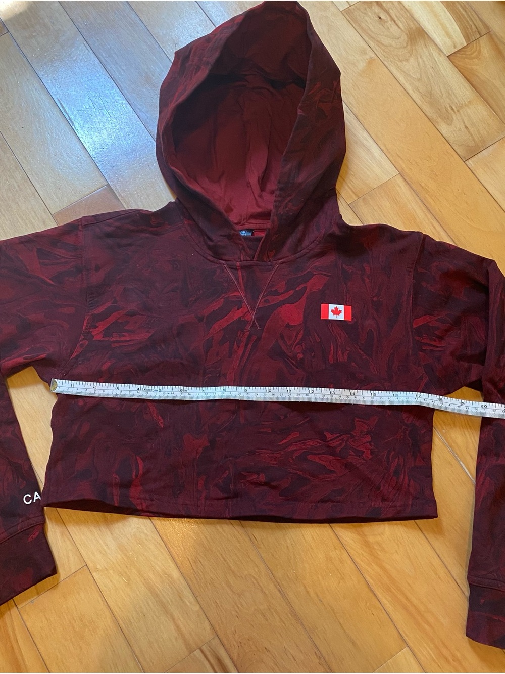 Lululemon Team Canada Olympics All Yours Cropped Hoodie - Red Marble - Picture 6 of 15
